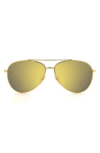 Shop Isabel Marant 60mm Gradient Aviator Sunglasses In Yellow Gold