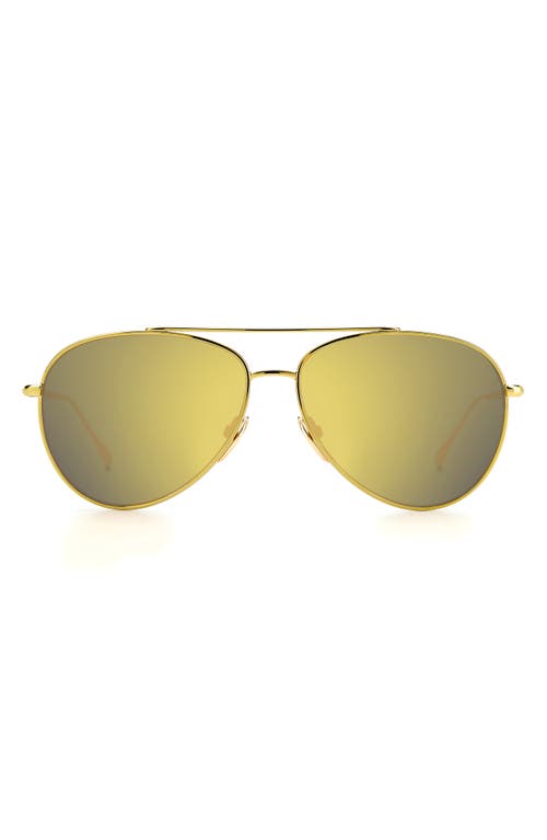 Shop Isabel Marant 60mm Gradient Aviator Sunglasses In Yellow Gold
