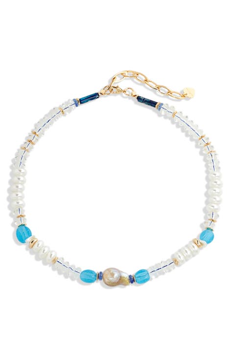 Clear Mix Pearl Necklace