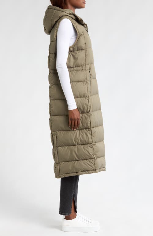 COLUMBIA COLUMBIA PIKE LAKE WATER REPELLENT HOODED LONG PUFFER VEST 