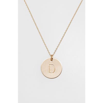 Nashelle 14K-Gold Fill Initial Disc Necklace