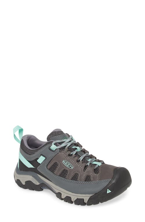 Keen Targhee Vent Hiking Shoe In Steel Grey/ocean Wave Leather