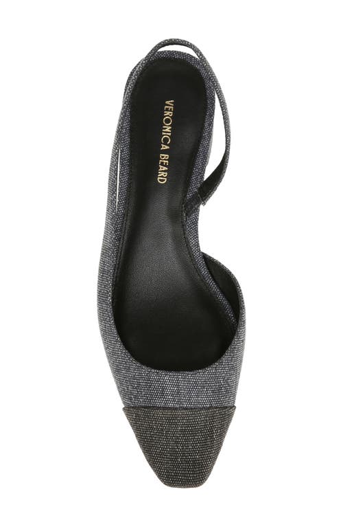 Shop Veronica Beard Cecile Half D'orsay Slingback Pump In Black/indigo Blue