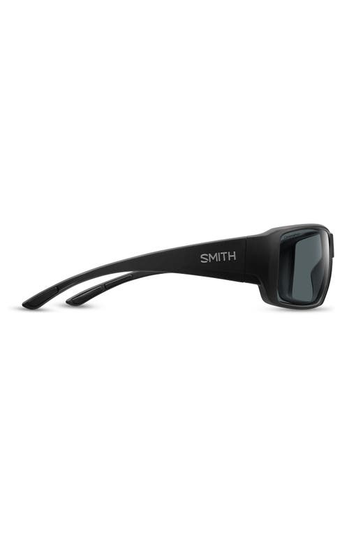 Shop Smith Guides Choice Xl 63mm Chromapop™ Polarized Oversize Square Sunglasses In Matte Black/glass Gray