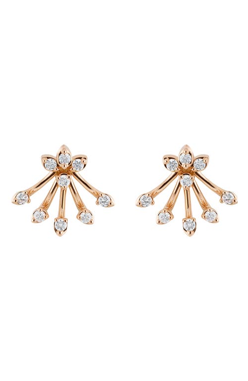 Luminus Diamond Stud Earrings in Pink Gold