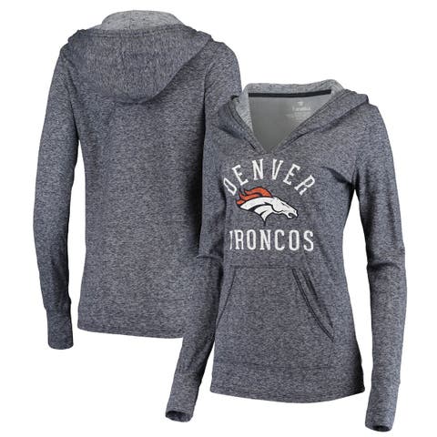 Women's Nike Navy Denver Broncos Wordmark Club Fleece Pullover Hoodie