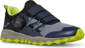 Saucony Kids' Peregrine 12 BOA® Water Repellent Trail Sneaker