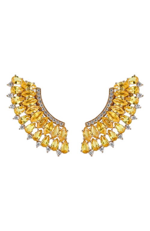 Hueb Mirage Yellow Sapphire & Diamond Earrings in Yellow Gold at Nordstrom