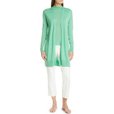 St. John Collection Audrey Stretch Micro Ottoman Capri Pants, White