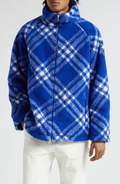 burberry Equestrian Knight Check Reversible Fleece & Nylon Jacket Ip at Nordstrom, Us