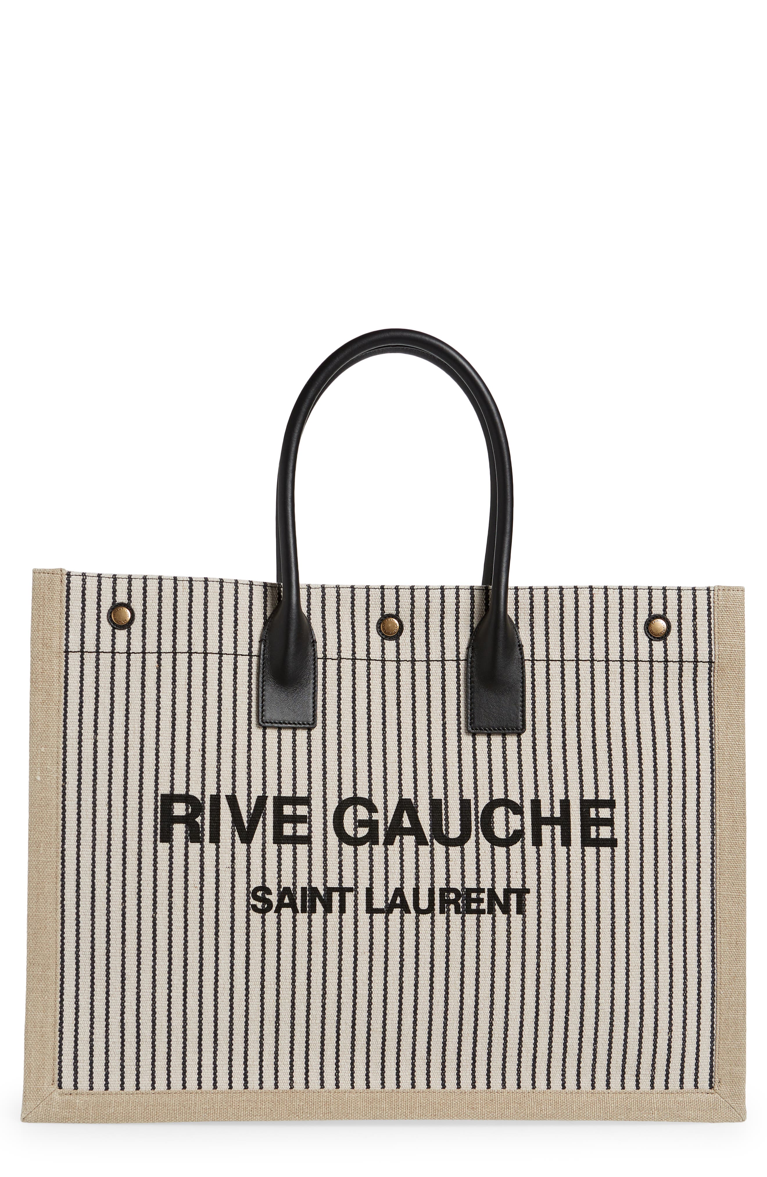 noe rive gauche logo canvas tote