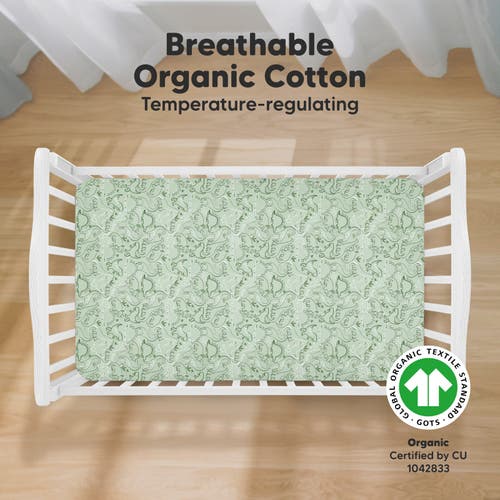 Keababies Soothe Fitted Crib Sheet In Dinodood