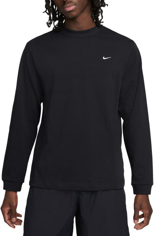 Nike Solo Swoosh Long Sleeve T-shirt In Black