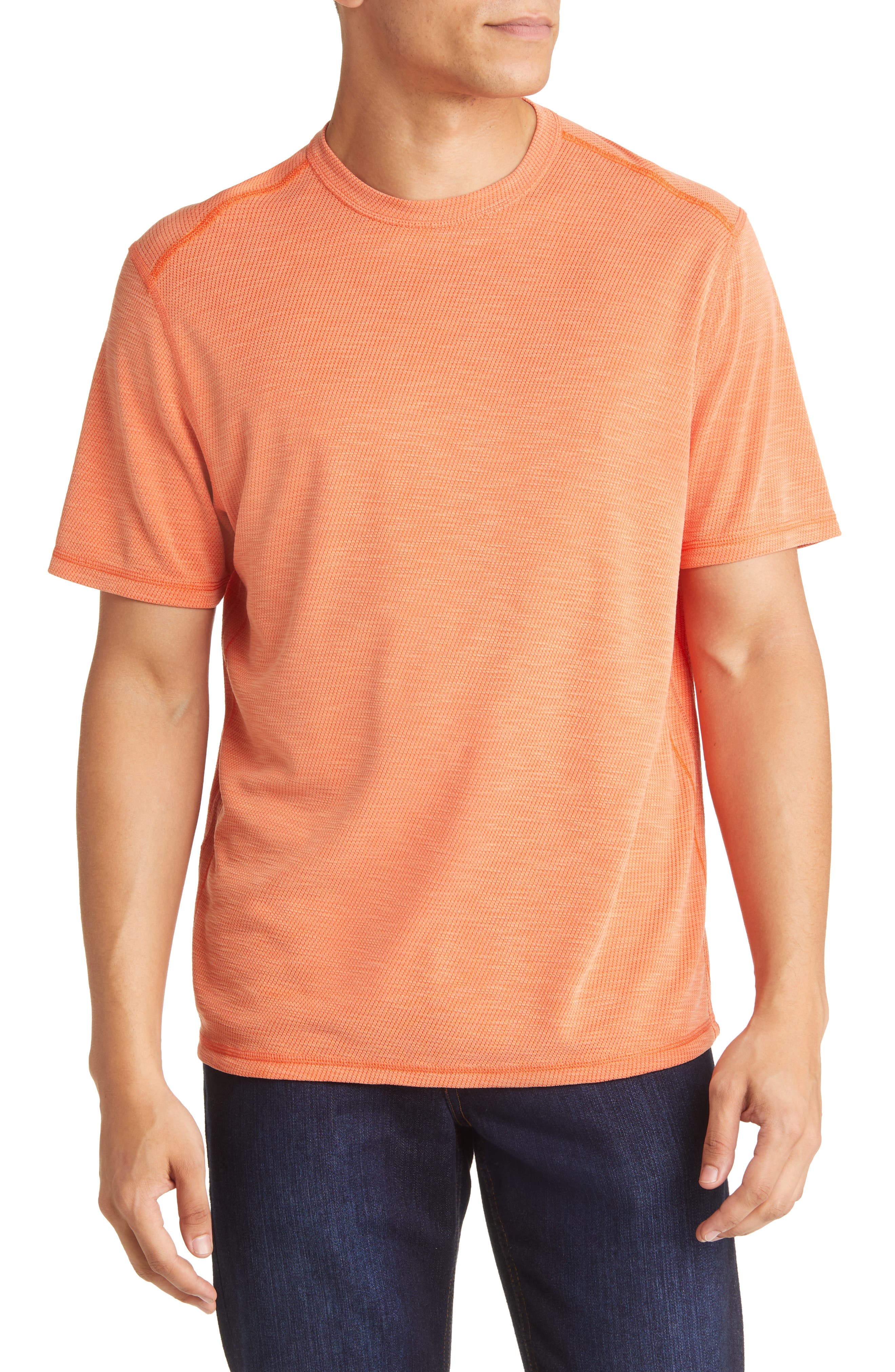 Mens Clothing T-shirts Long-sleeve t-shirts ERL Sun Text-print High-neck Cotton-jersey T-shirt in Orange for Men 