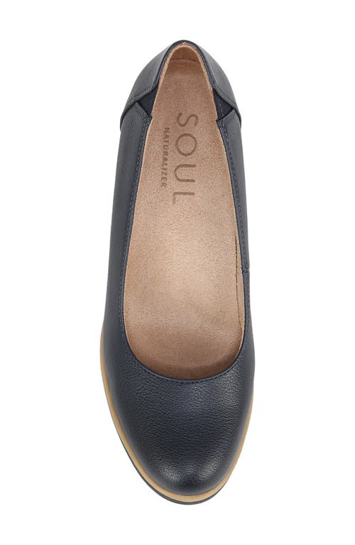 Soul Naturalizer About-time Wedge Pumps In Navy Faux Leather