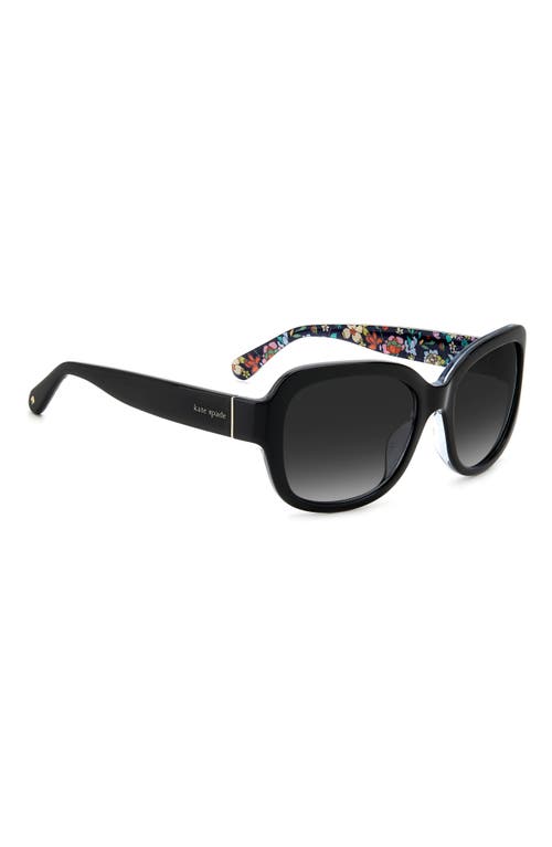 Shop Kate Spade New York Laynes 55mm Gradient Sunglasses In Black/grey Shaded