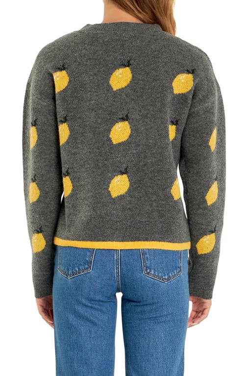 ENGLISH FACTORY ENGLISH FACTORY LEMON CREWNECK SWEATER