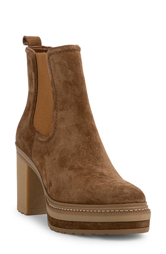 suede block heel chelsea boot