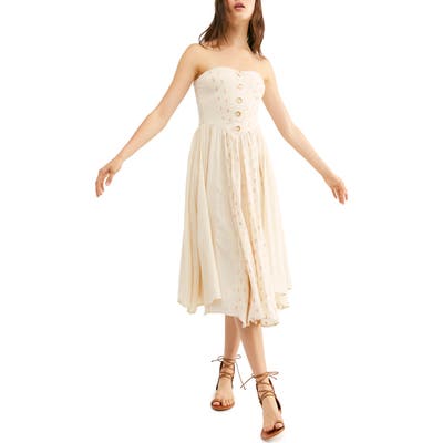 Free People Amanda Strapless Midi Dress, Ivory