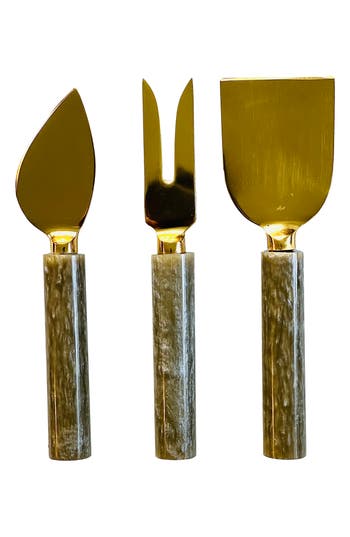 Tiramisu 3-piece Cheese Serving Set In Brown