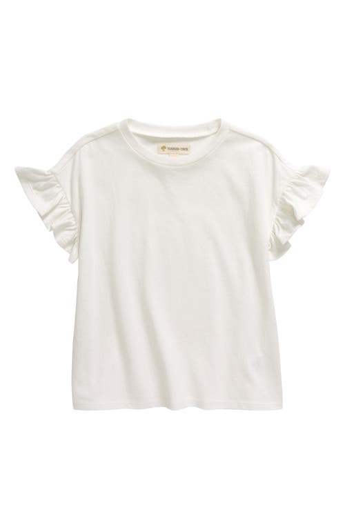 Tucker + Tate Kids' Ruffle Sleeve Cotton Top in White Snow 