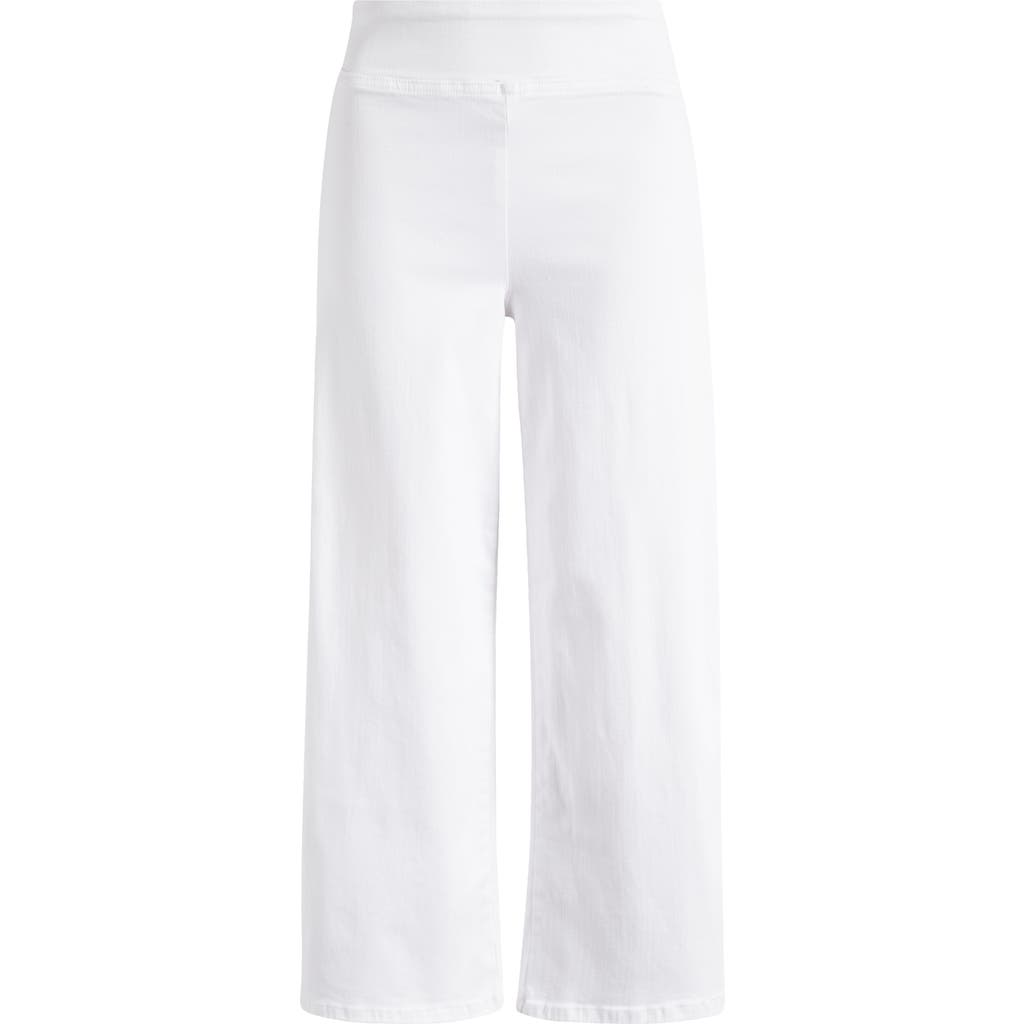 Frame Jetset Wide Leg Pull-on Jeans In White