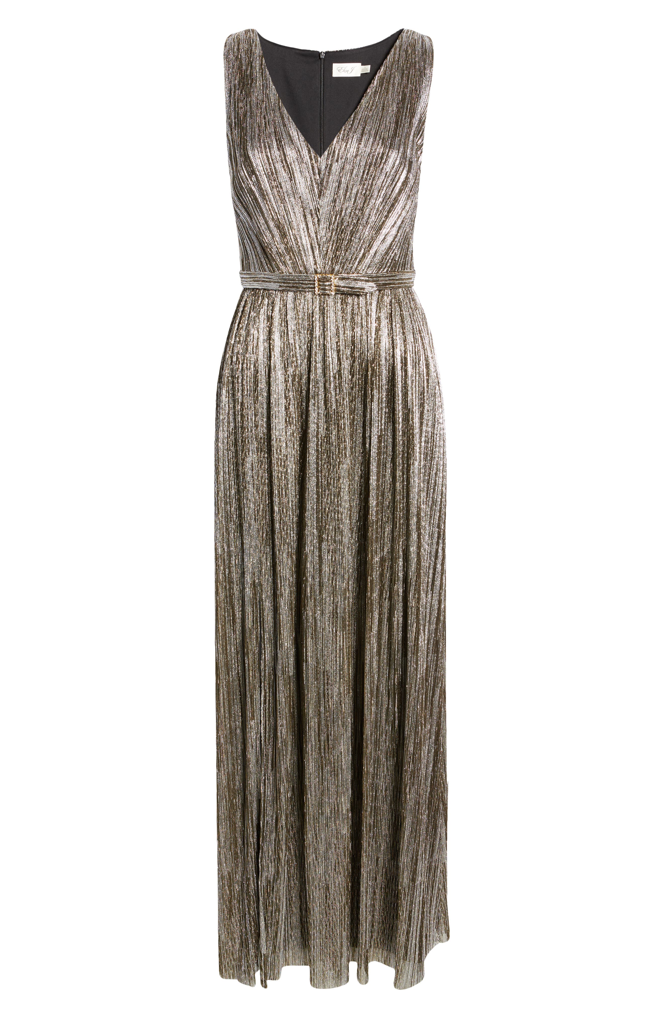 UPC 191899804173 product image for Women's Eliza J Sleeveless Gown, Size 4 - Metallic | upcitemdb.com