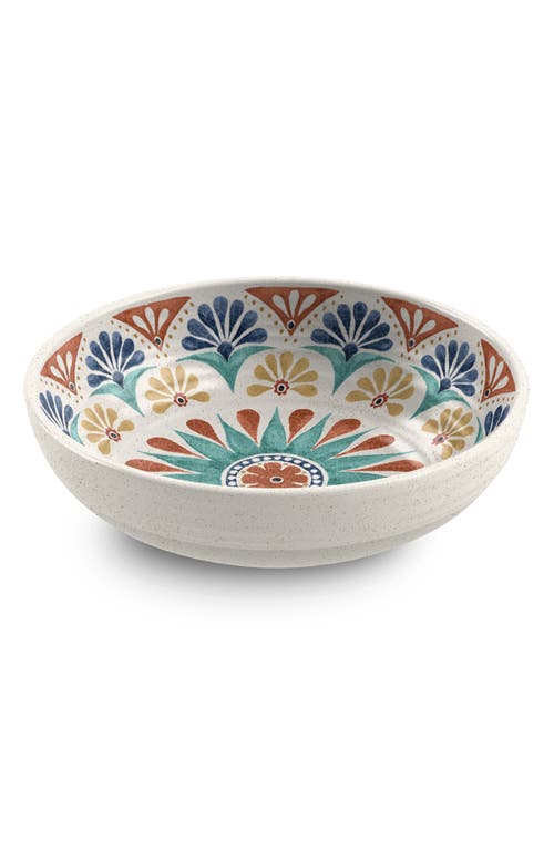 Tarhong Desert Rio Set Of Six Melamine Bowls In White Multi