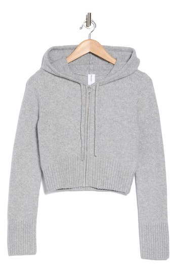 Abound Front Zip Hooded Sweater In Grey Heather