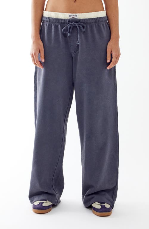 Boxer Wide Leg Sweatpants in Washed Black