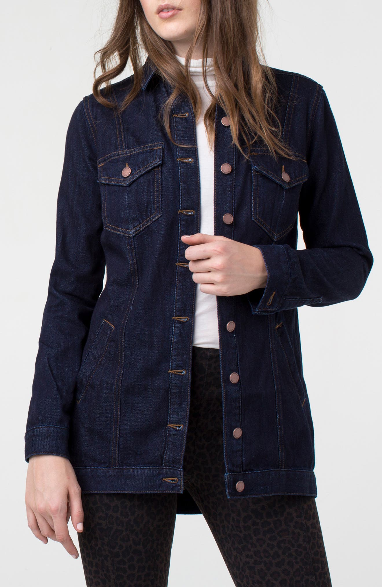 Liverpool High/Low Denim Jacket Nordstrom