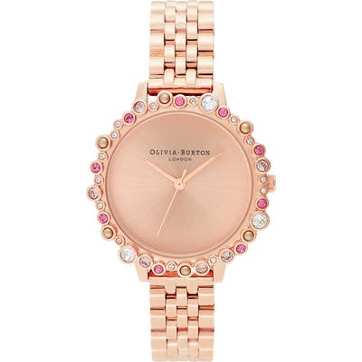 Olivia Burton Bejewelled Under The Sea Bubble Bracelet Watch, 30Mm