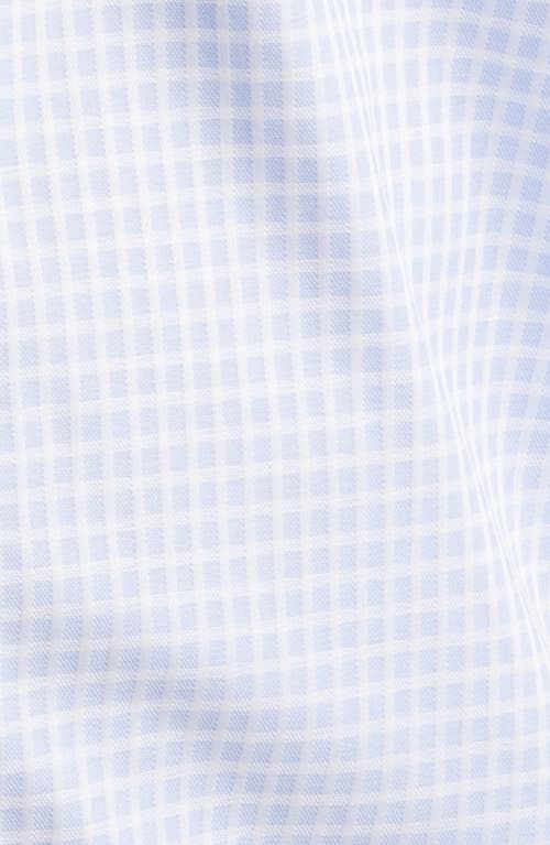 Shop Lorenzo Uomo Trim Fit Textured Check Cotton Dress Shirt In Light Blue