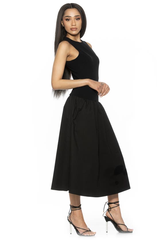 Shop Alexia Admor Lyle Drop Waist Midi Dress In Black