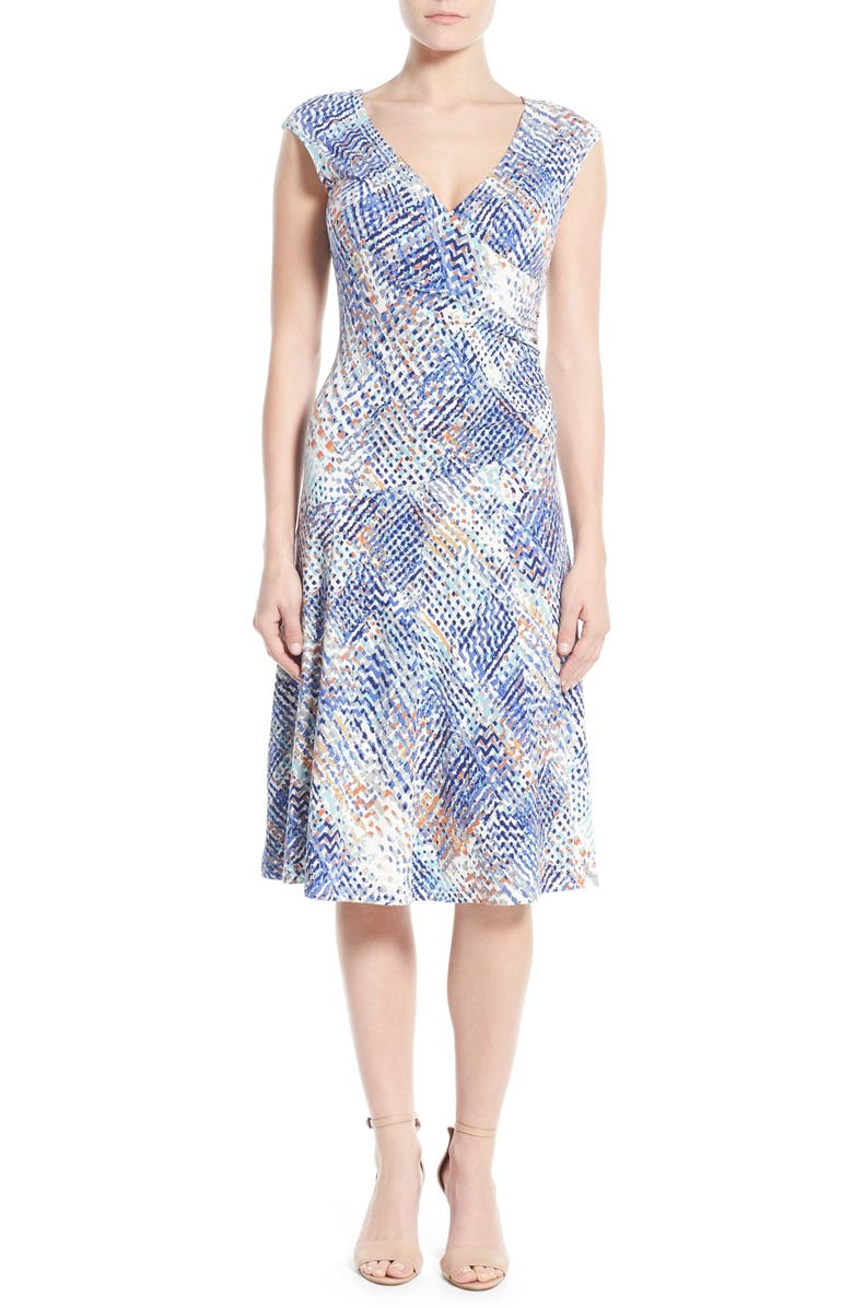 NIC+ZOE 'Sunshowers' Print Faux Wrap Dress (Regular & Petite) | Nordstrom