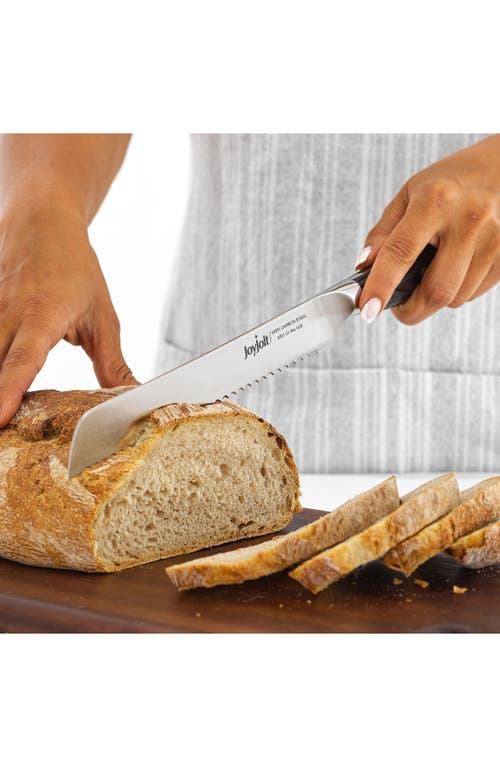 Shop Joyjolt 8" Stainless Steel Bread Knife In Silver/black