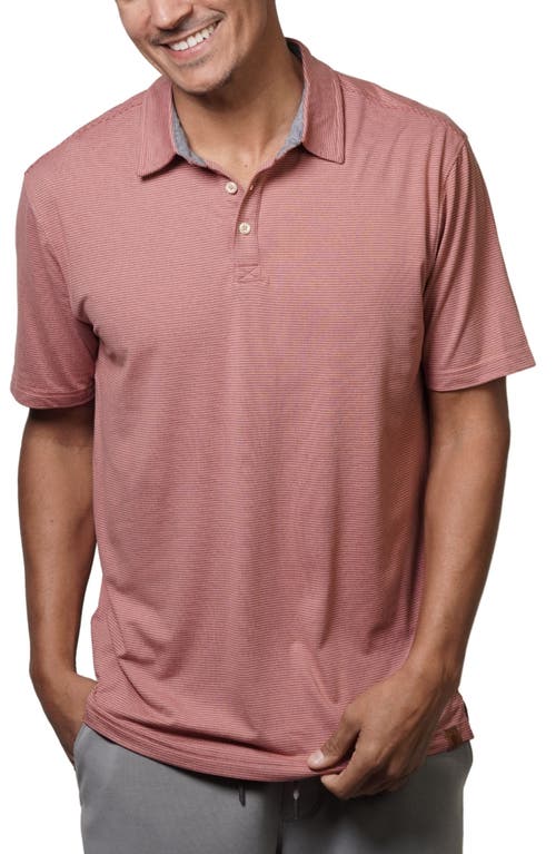 Sand Section Polo in Red Sun