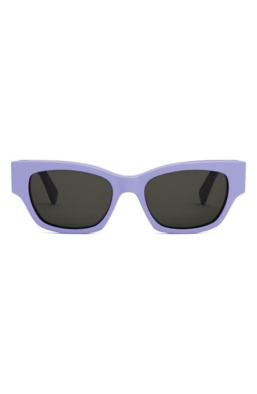 Celine Monochroms 54mm Cat Eye Sunglasses In Shiny Lilac/smoke