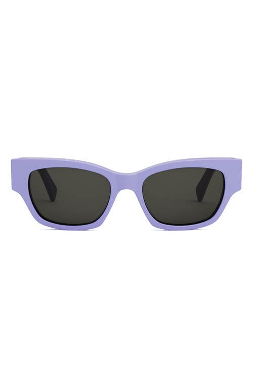 Shop Celine Monochroms 54mm Cat Eye Sunglasses In Shiny Lilac/smoke