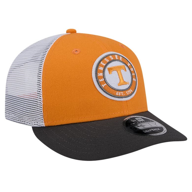 Shop New Era Tennessee Orange Tennessee Volunteers Throwback Circle Patch 9fifty Trucker Snapback Hat
