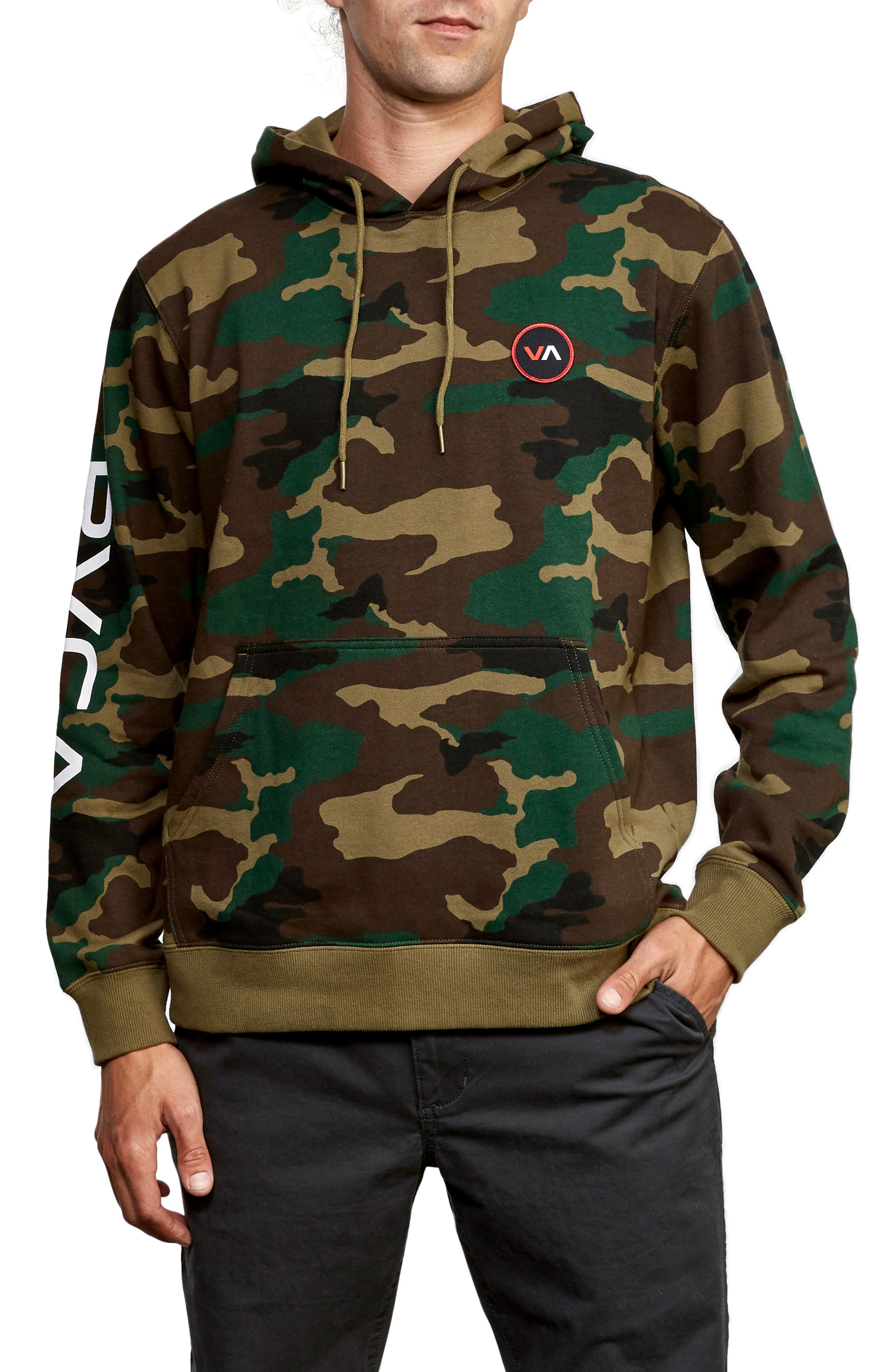 rvca camo hoodie