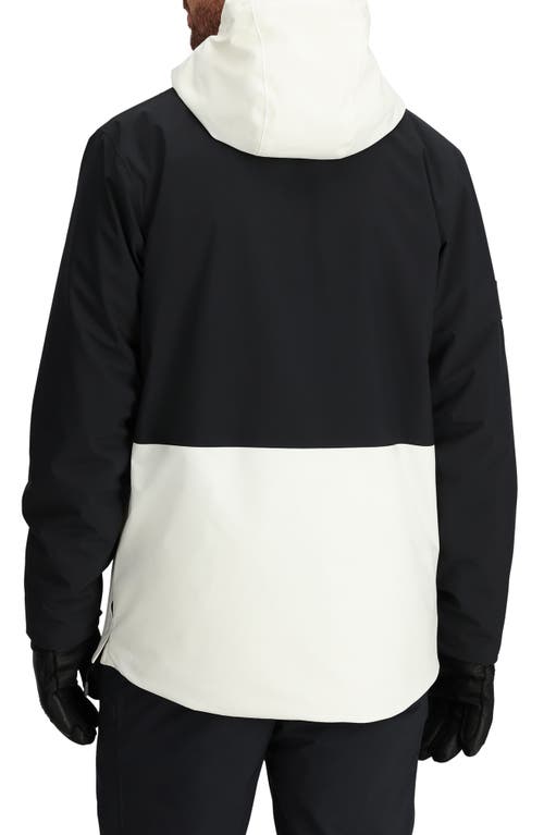 Outdoor Research Snowcrew Down Anorak In Black/snow