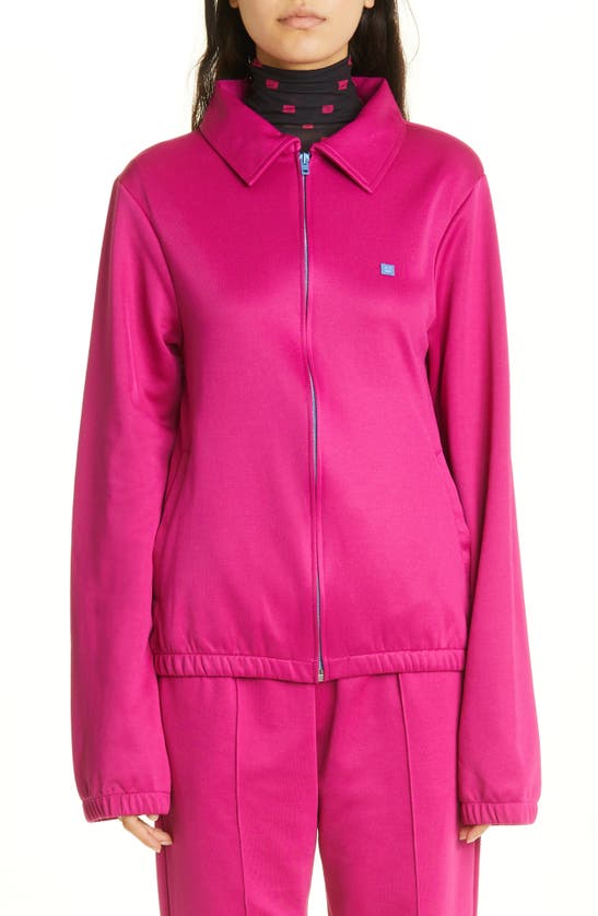 Acne Studios Zip Up Jacket In Fuchsia | ModeSens