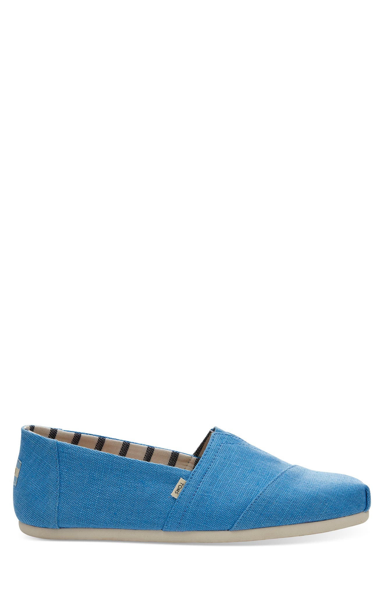 Toms Alpargata Slip-on Shoe In Bliss Blue Heritage Canva Mn Alpr Esp