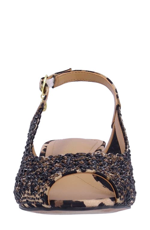 Shop J. Reneé Malorie Slingback Wedge Sandal In Brown/black