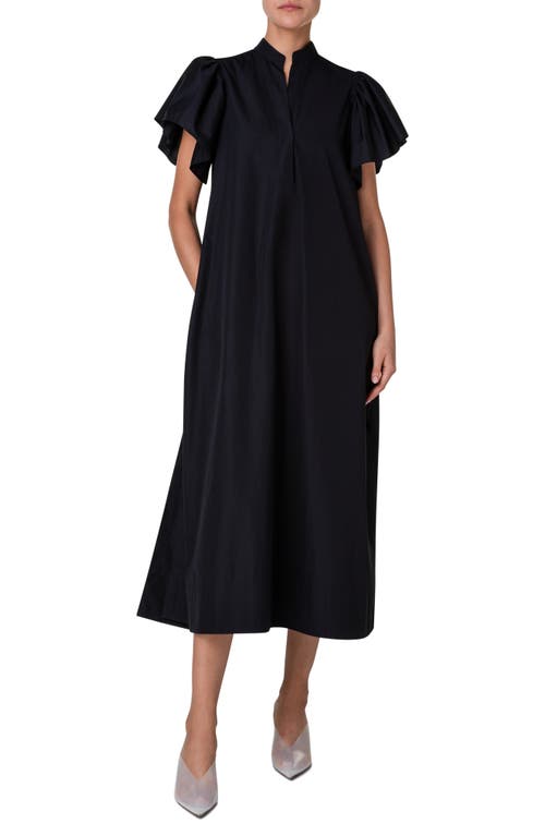 Akris punto Cotton Midi Shift Dress in Black at Nordstrom, Size 6