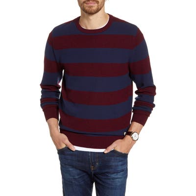 1901 Stripe Crewneck Sweater, Blue