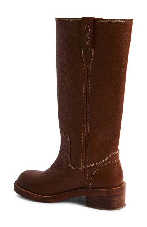 Free People Women's Blaze Block Heel Boots In Vintage Tan Leather