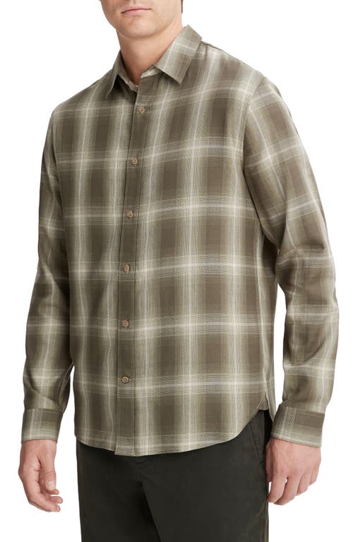 Vince Toledo Plaid Button-up Shirt In Gold