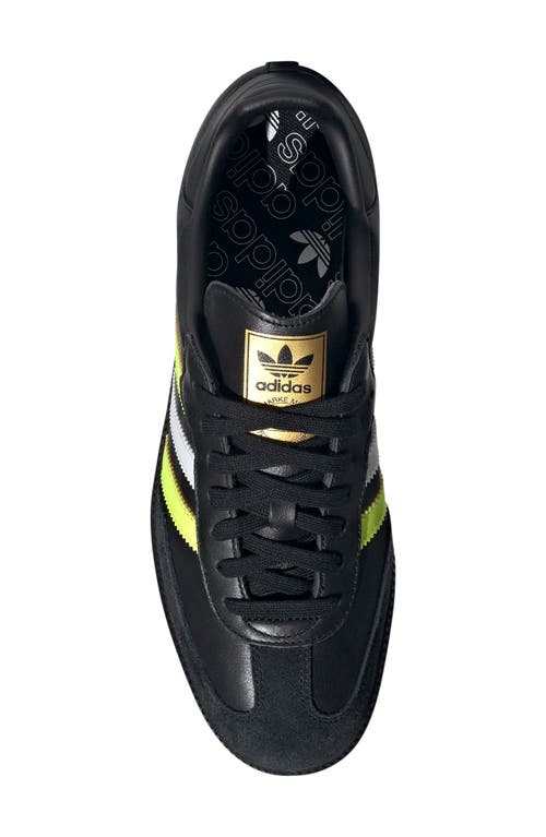 Shop Adidas Originals Adidas Samba Sneaker In Black/solar Yellow/matte Gold